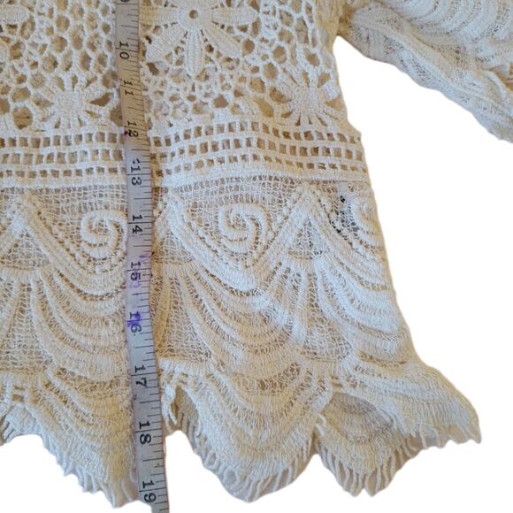 Rebellion Crochet Cotton Top Coastal Boho Romantic Festival Cottagecore Med - Picture 16 of 16